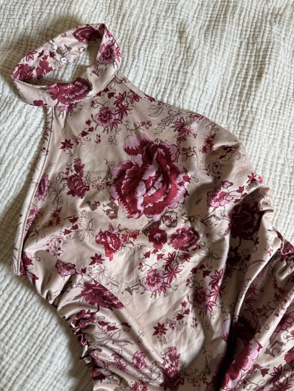 SOLD❌
 pink maybe print tan tank sleeveless - Picture 6 of 6